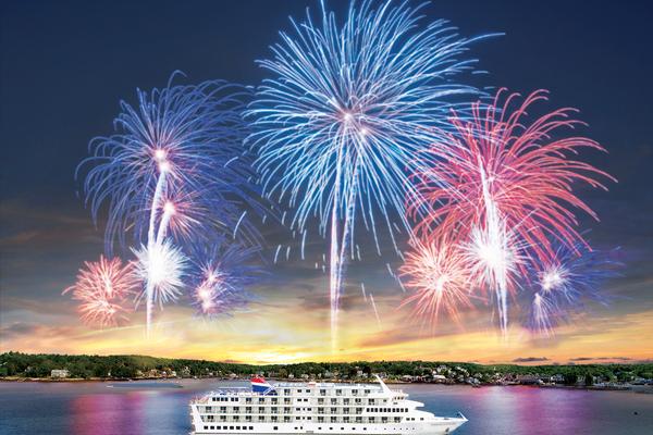 Alaskan 4th of July and Shooting Fire Works at a Cruise Ship