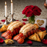 2 east coast lobster tails + crab rangoons valentine dinner kit