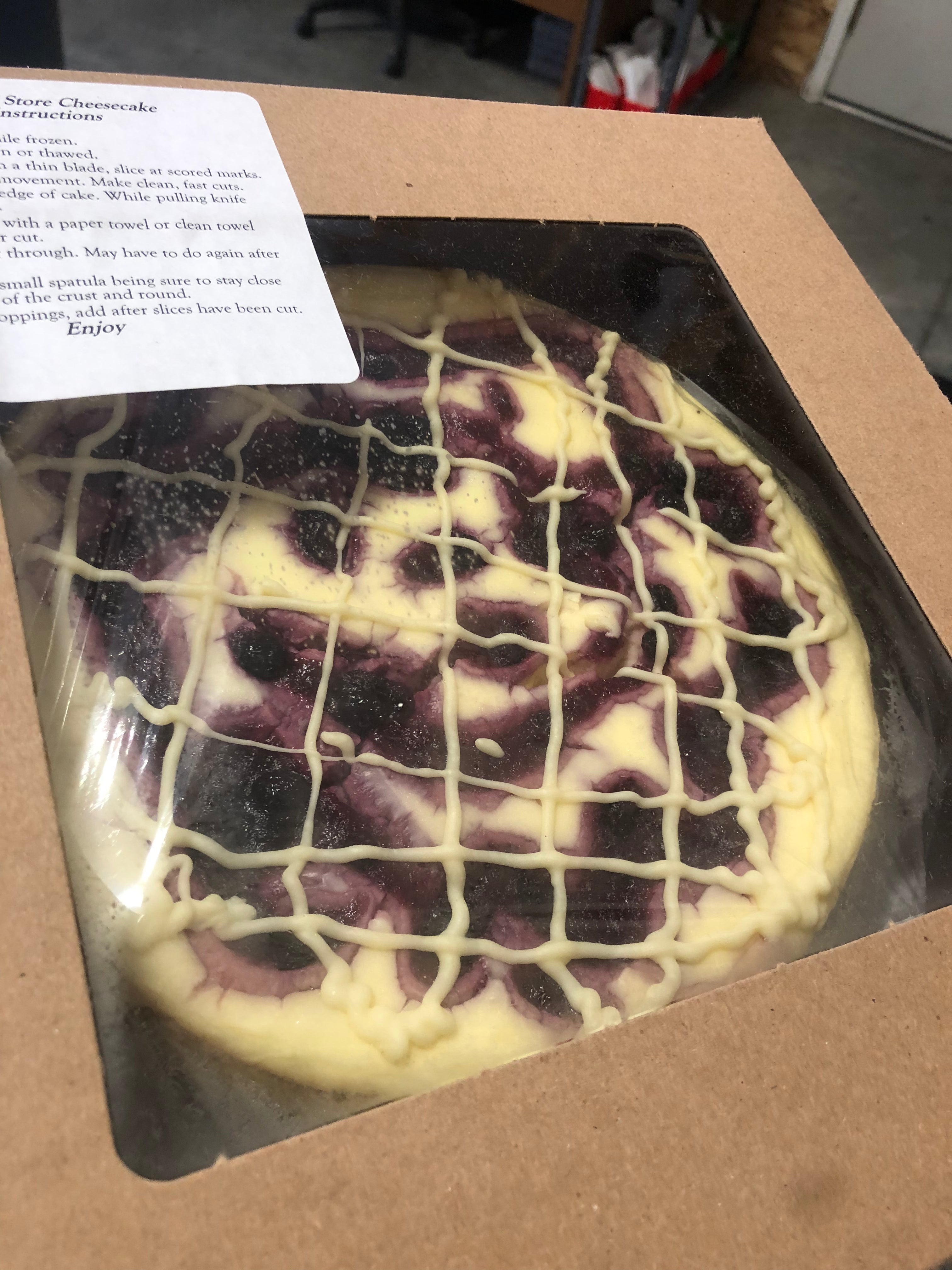Feeds 8 - White Chocolate HUCKLEBERRY Cheesecake [50% OFF]