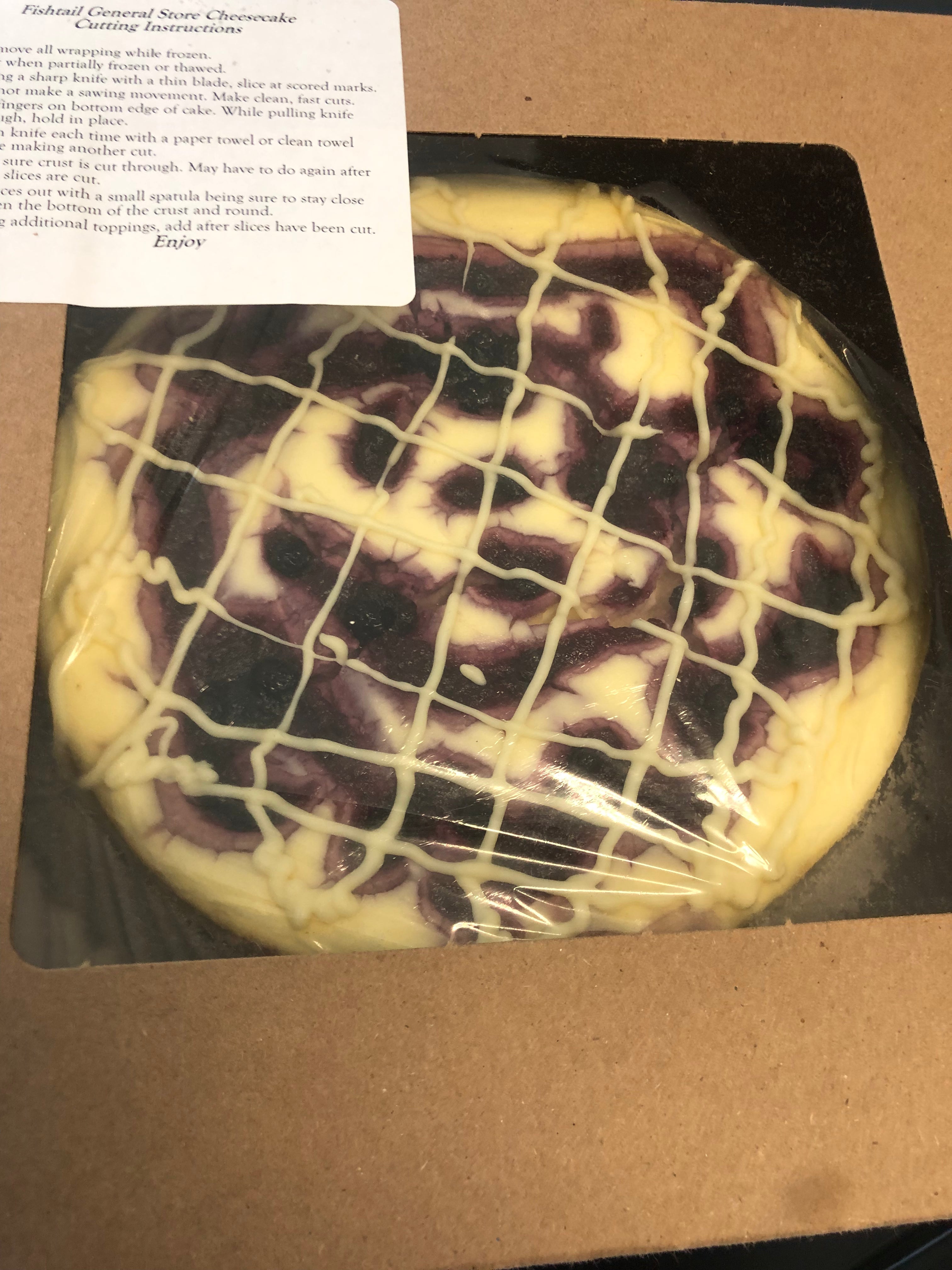 Feeds 8 - White Chocolate HUCKLEBERRY Cheesecake [50% OFF]