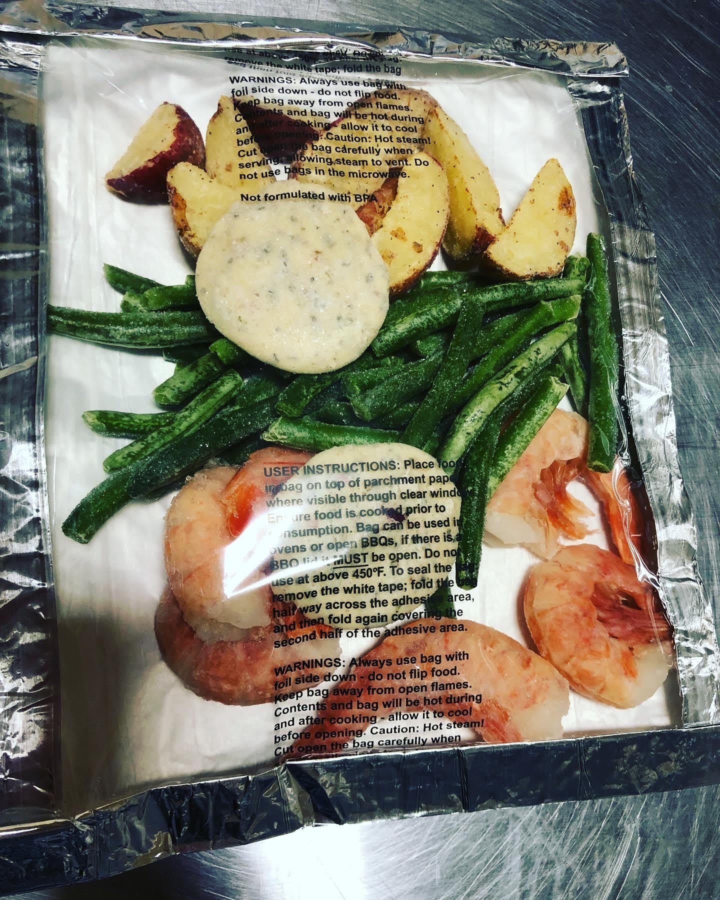 1 Individual Meal - Shrimp Dinner Kit w/ Veggies & Potatoes (HOME DELIVERY Only)