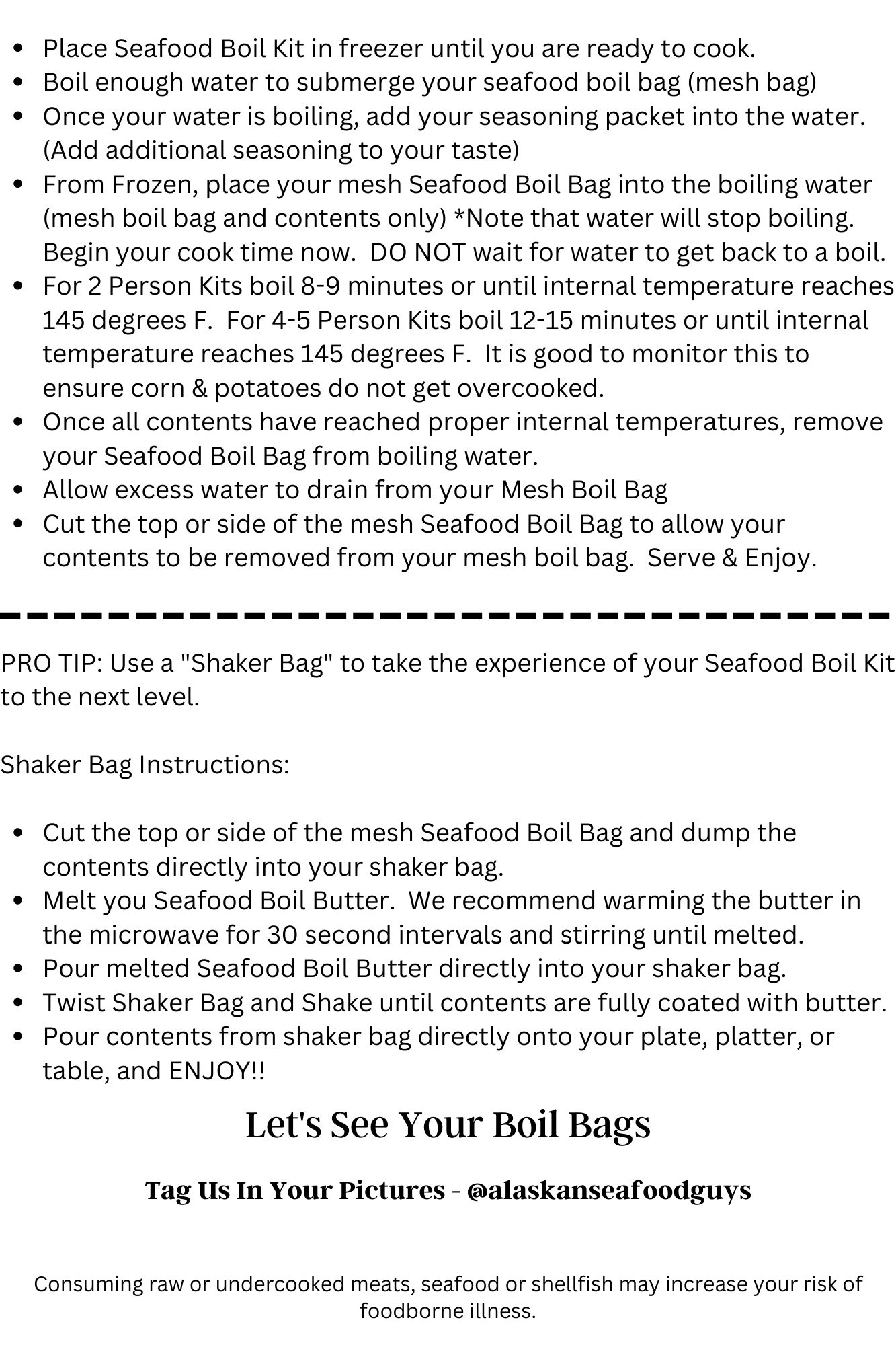 Rock Your Boat - 4-5 Person Seafood Boil Kit (Crab & Shrimp)